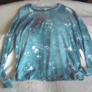 Time and Tru Blue longsleeved blue and white shirt